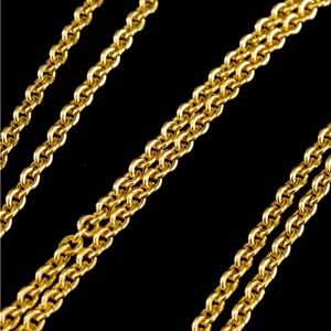 Stunning 14K cable chain necklace 22” long 3.5 grams